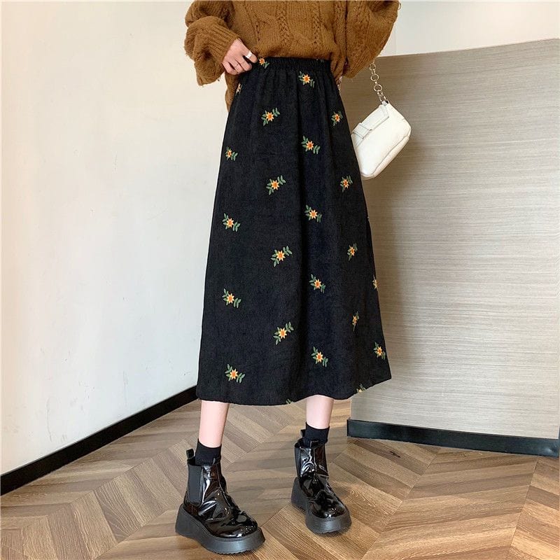 Jupes-Velours-Cotelé