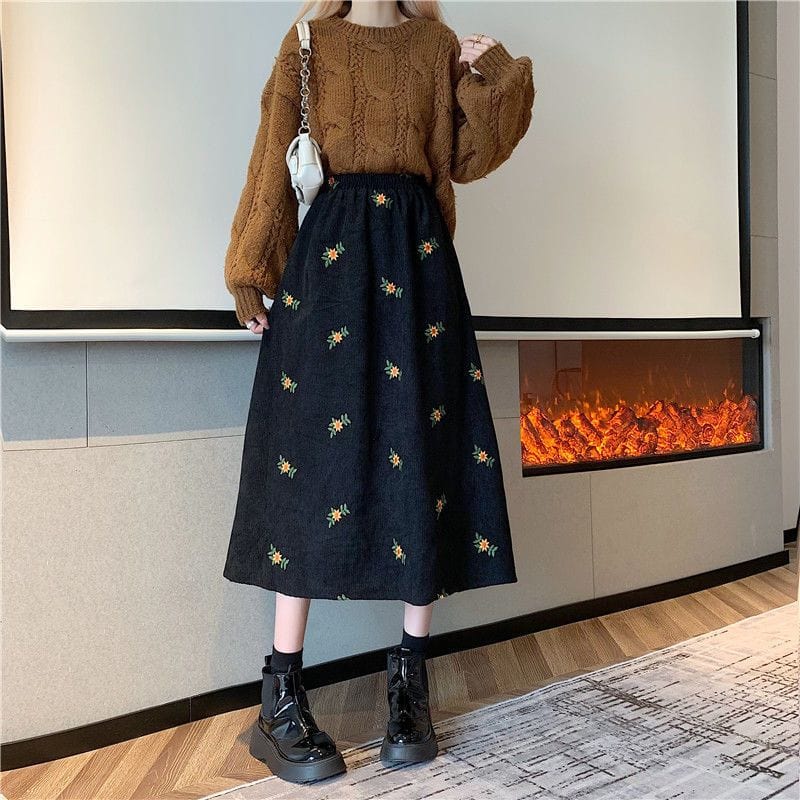 Jupes-Velours-Cotelé