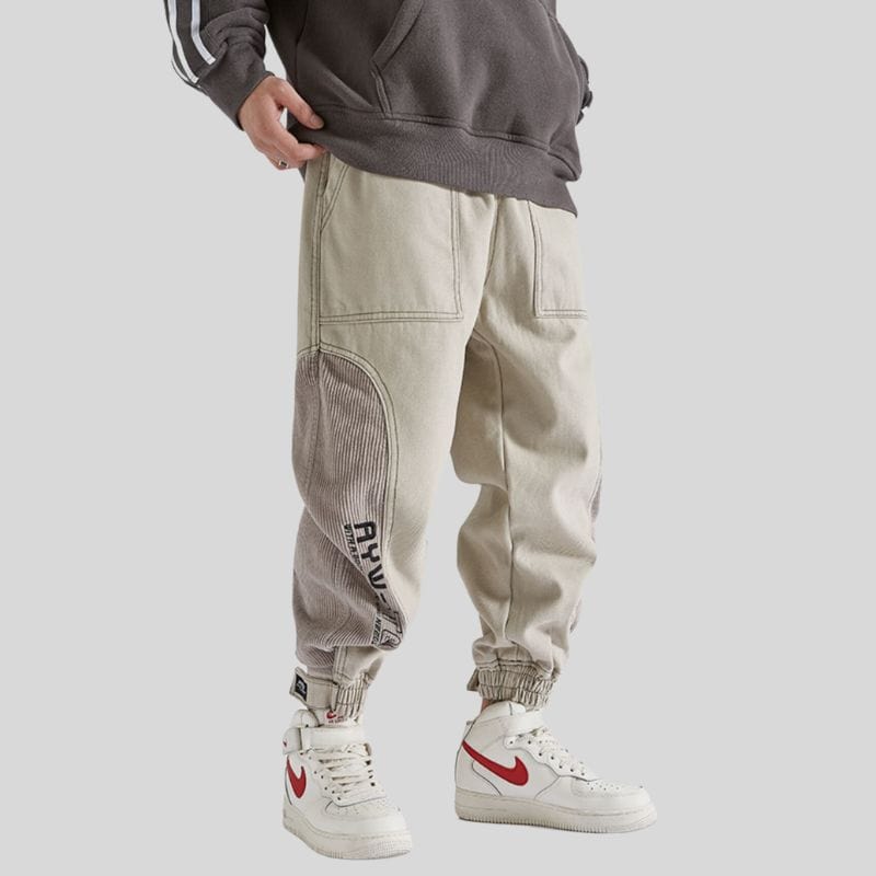 Pantalon-Cargo-Velours-Homme