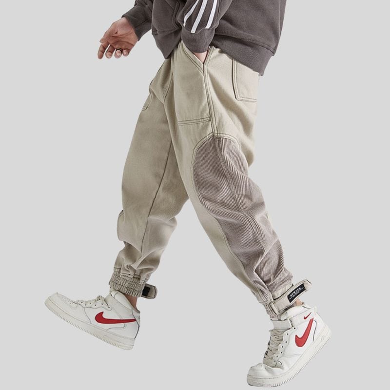 Pantalon-Cargo-Velours-Homme