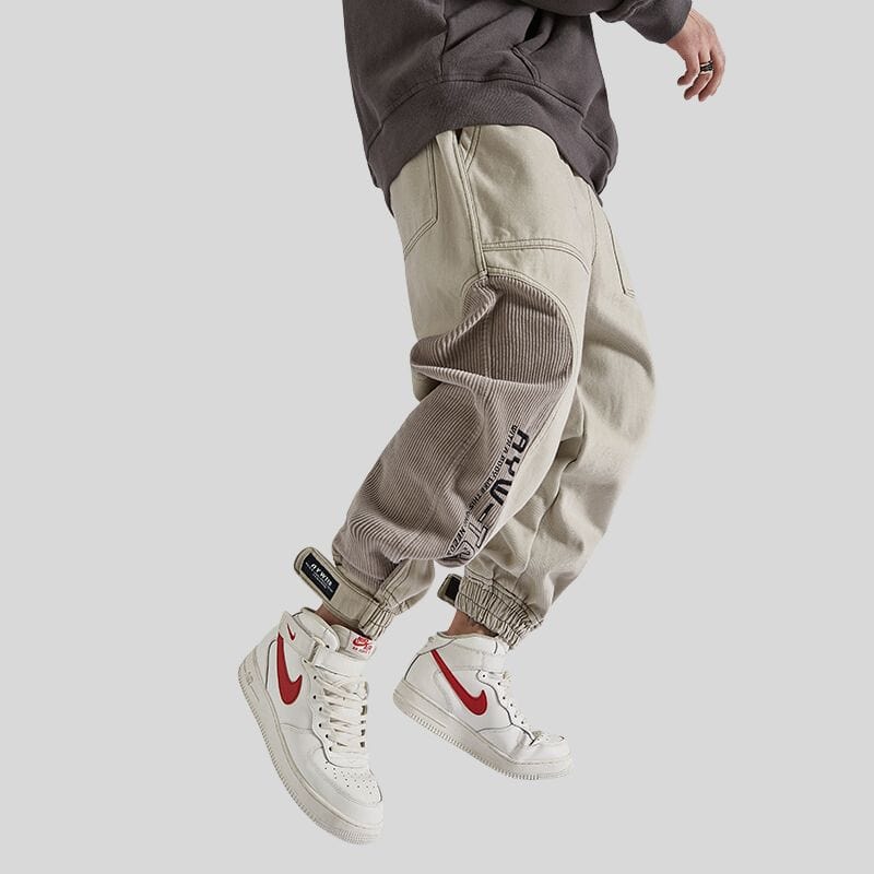 Pantalon-Cargo-Velours-Homme