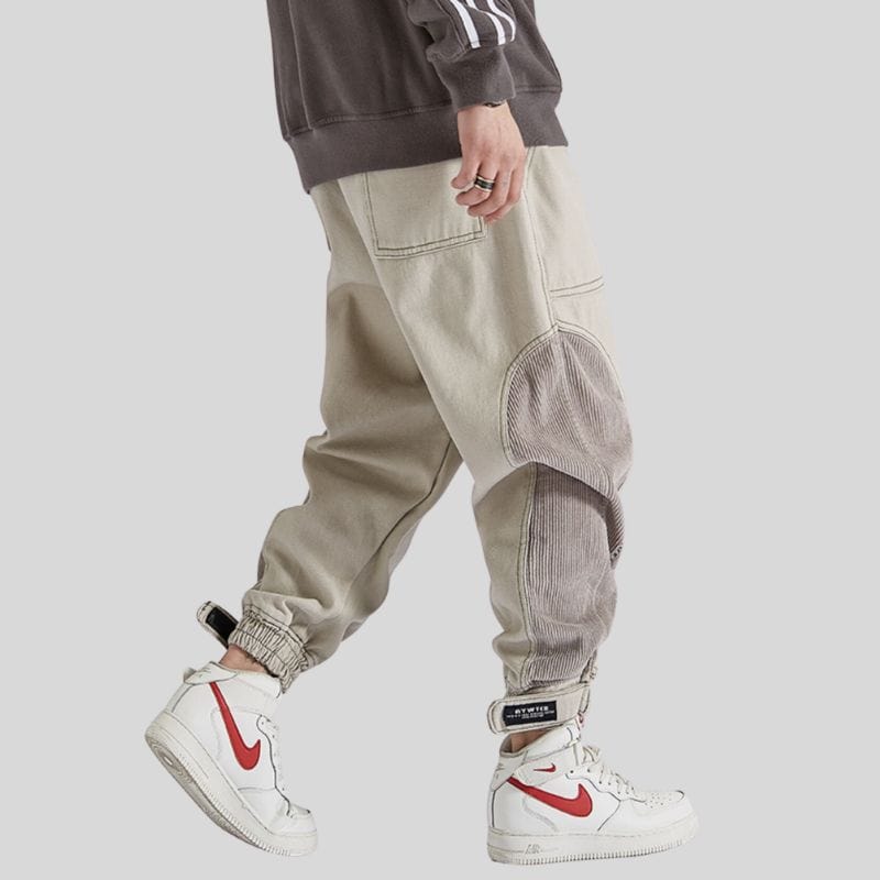 Pantalon-Cargo-Velours-Homme