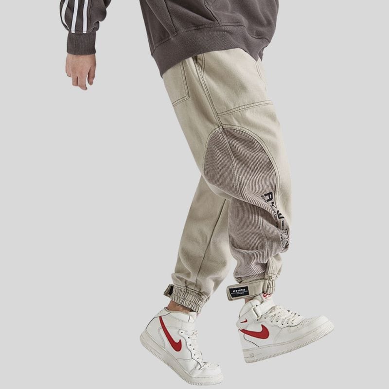 Pantalon-Cargo-Velours-Homme