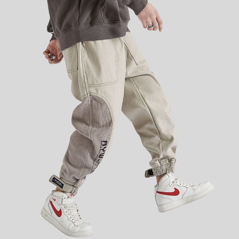 Pantalon-Cargo-Velours-Homme