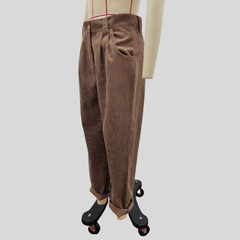 Pantalon-Chino-Velours-Femme