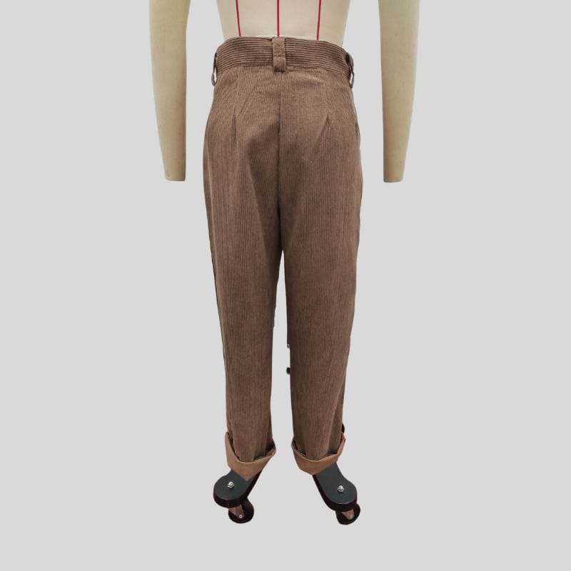 Pantalon-Chino-Velours-Femme