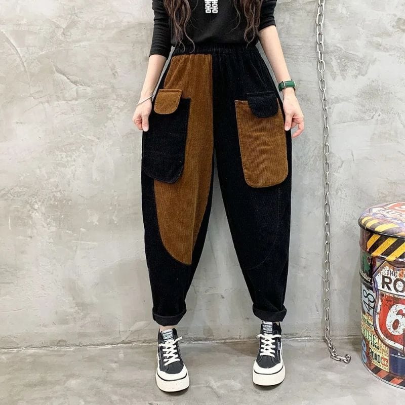 Pantalon-Femme-en-Velours