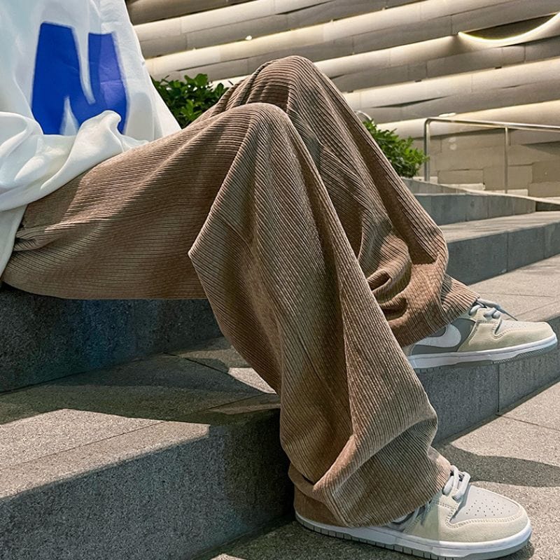 Pantalon-Large-Velours-Homme