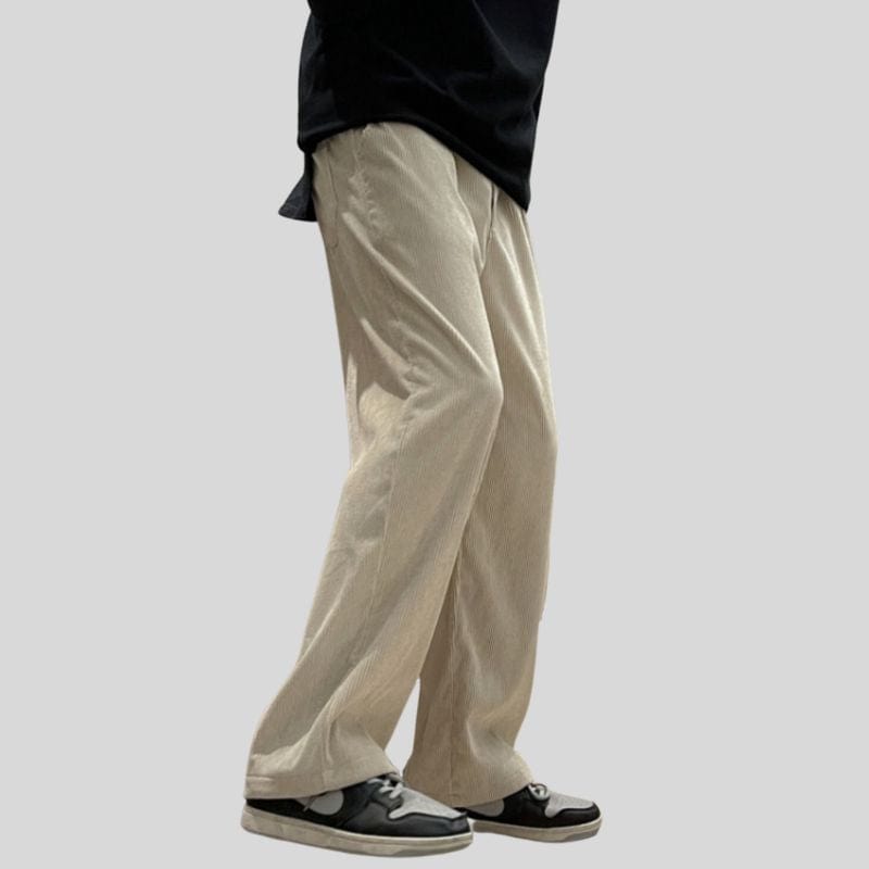 Pantalon-Velour-Beige-Homme
