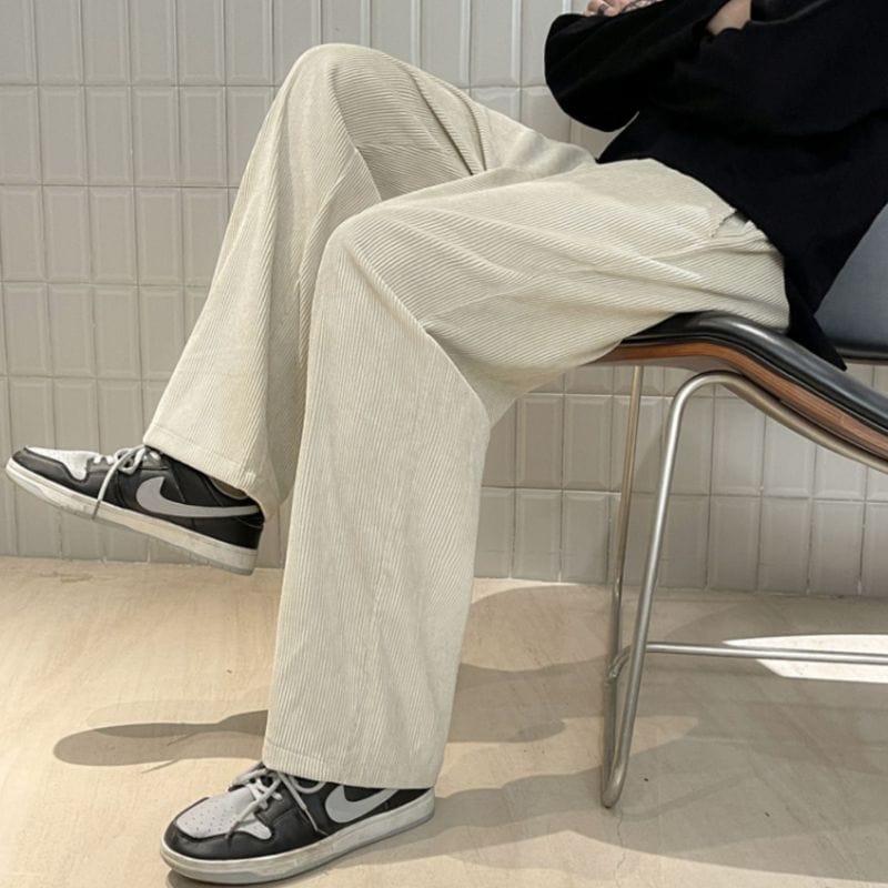 Pantalon-Velour-Beige-Homme