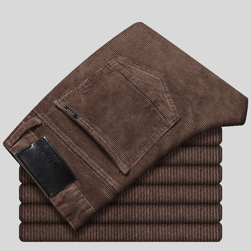 Pantalon-Velour-Marron-Homme