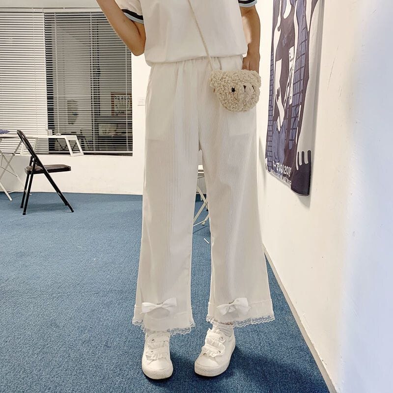 Pantalon-Velours-Blanc-Femme