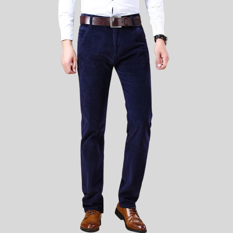 Pantalon-Velours-Bleu-Marine-Homme