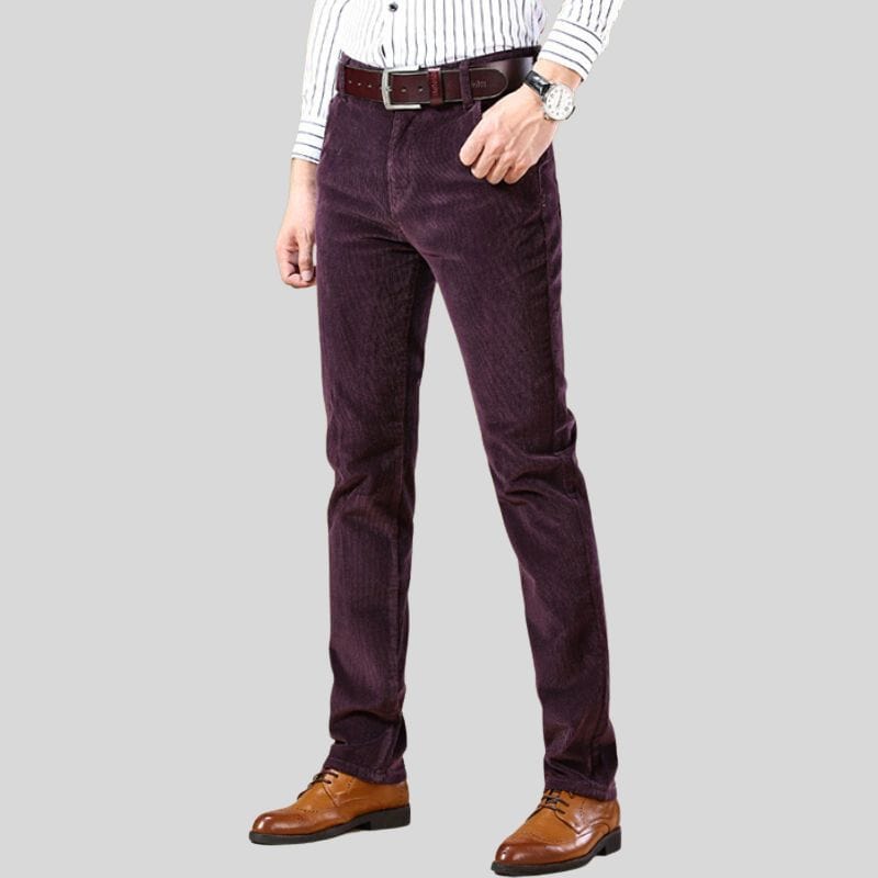 Pantalon-Velours-Bordeaux-Homme