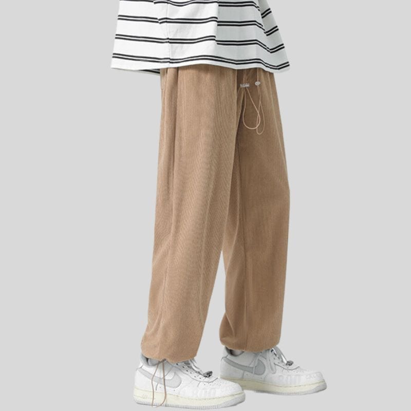 Pantalon-Velours-Camel-Homme