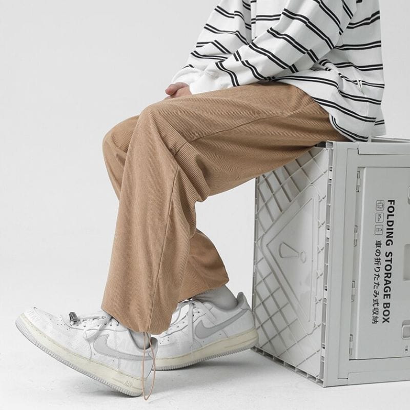 Pantalon-Velours-Camel-Homme