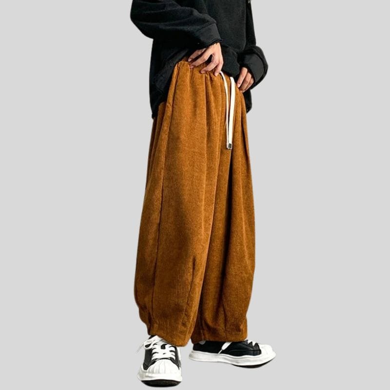 Pantalon-Velours-Camel