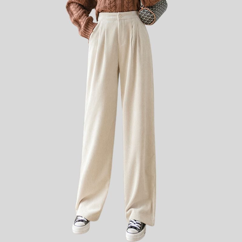 Pantalon-Velours-Cotele-Ecru-Femme