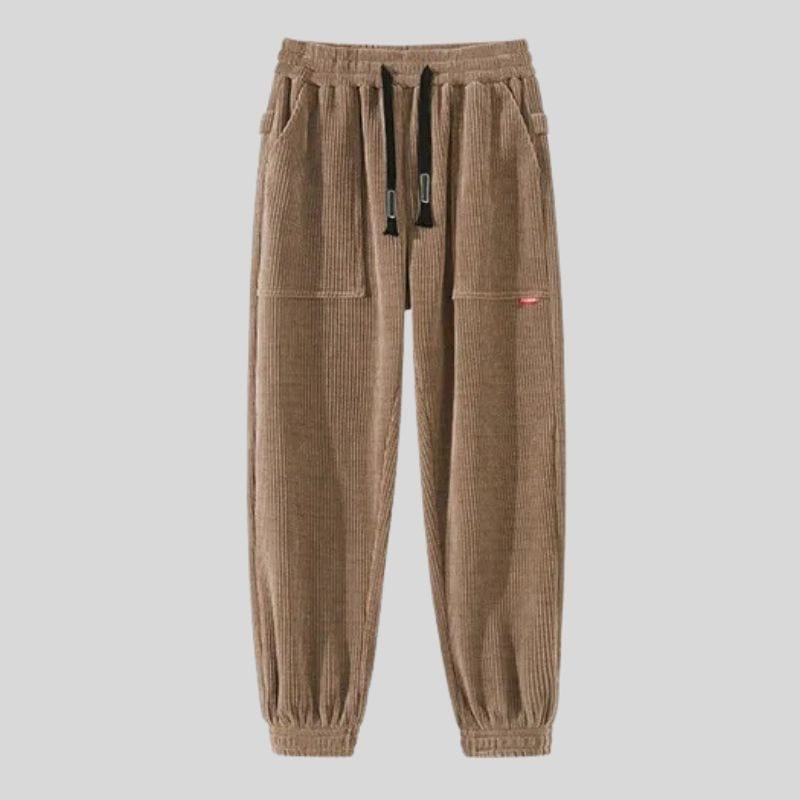 Pantalon-Velours-Cotelé-Marron-Homme
