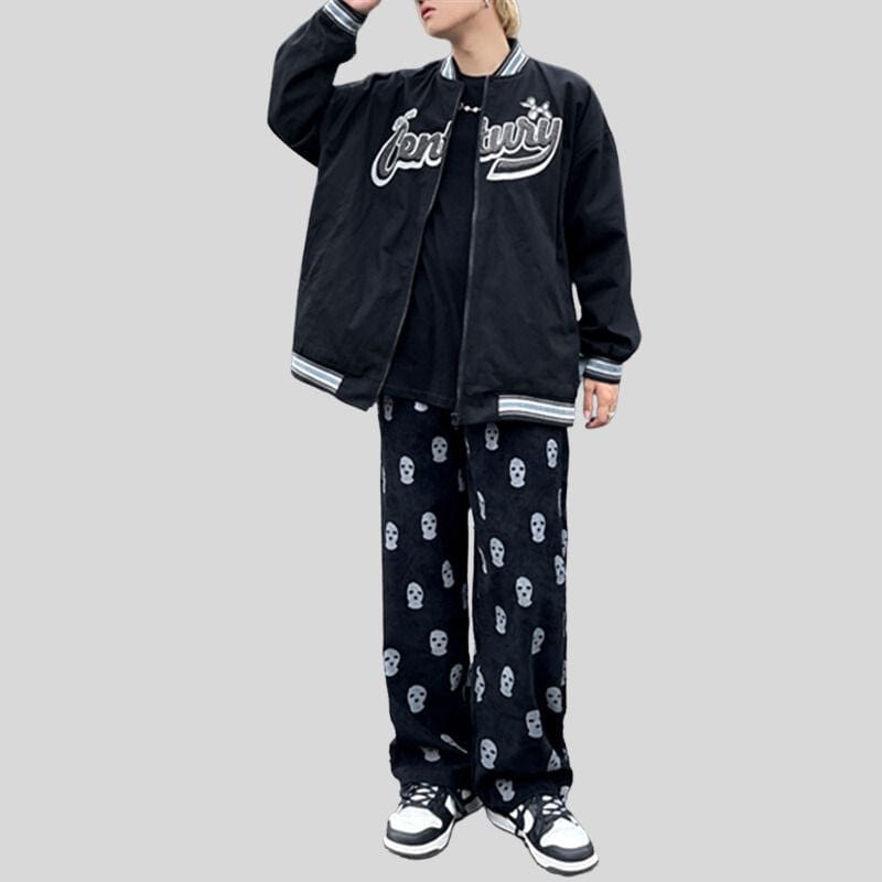 Pantalon-Velours-Cotelé-Noir-Homme