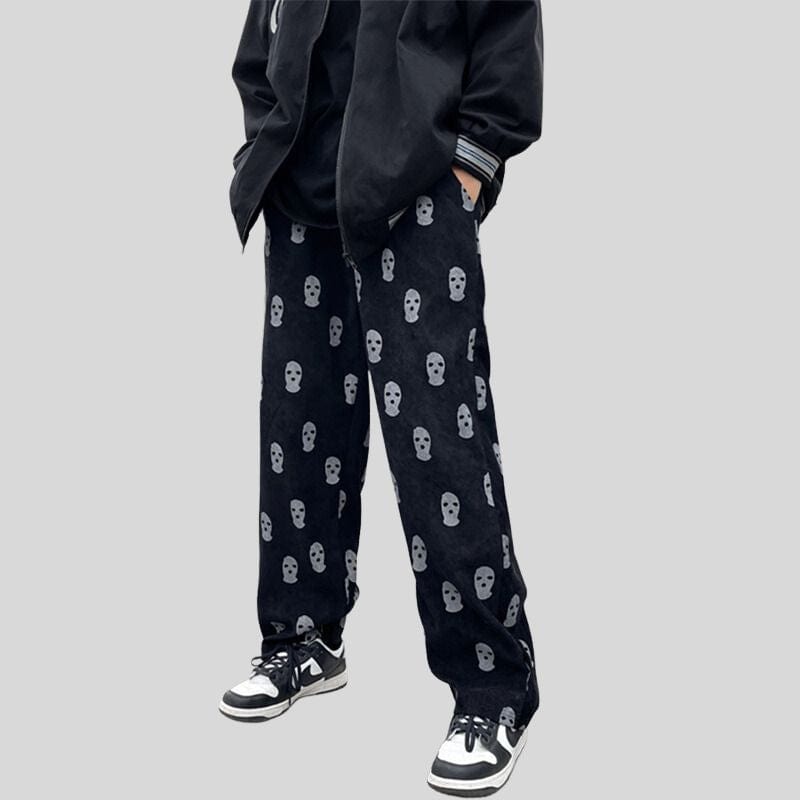 Pantalon-Velours-Cotelé-Noir-Homme