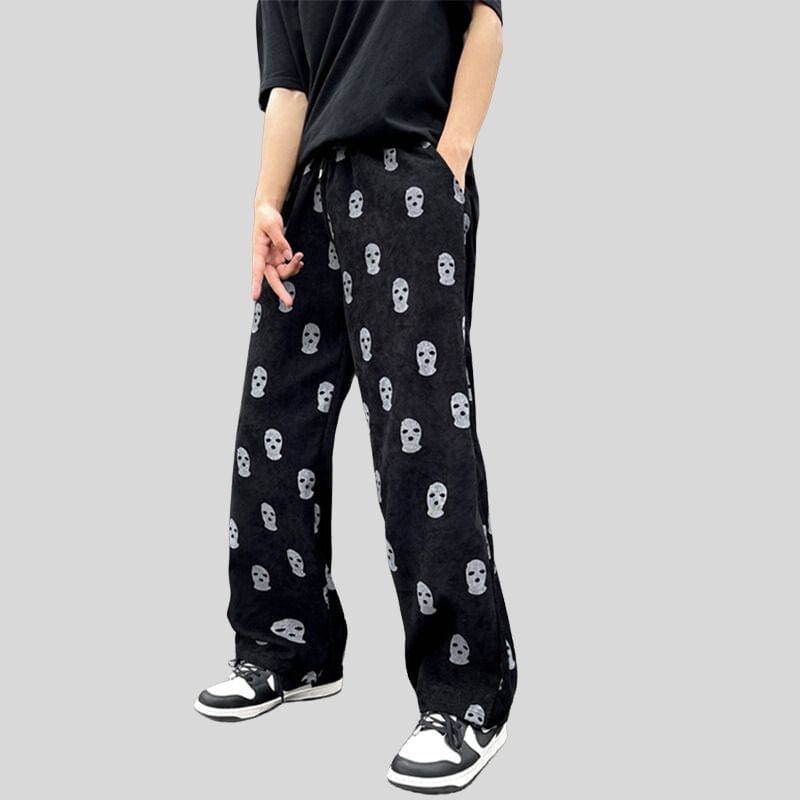 Pantalon-Velours-Cotelé-Noir-Homme