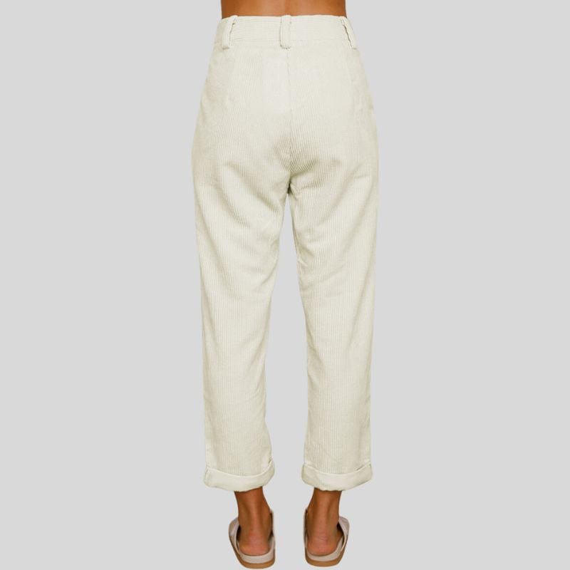 Pantalon-Velours-Femme-Blanc