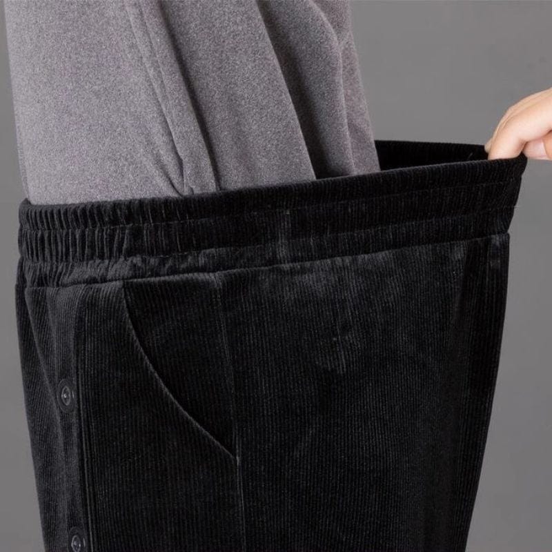 Pantalon-Velours-Femme-Taille-Elastique