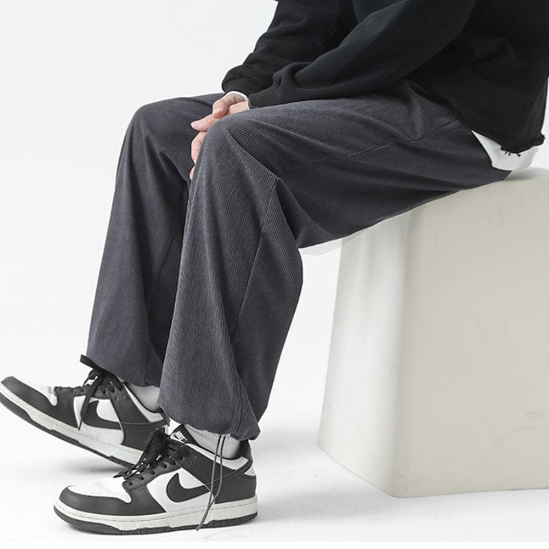 Pantalon-Velours-Gris-Homme