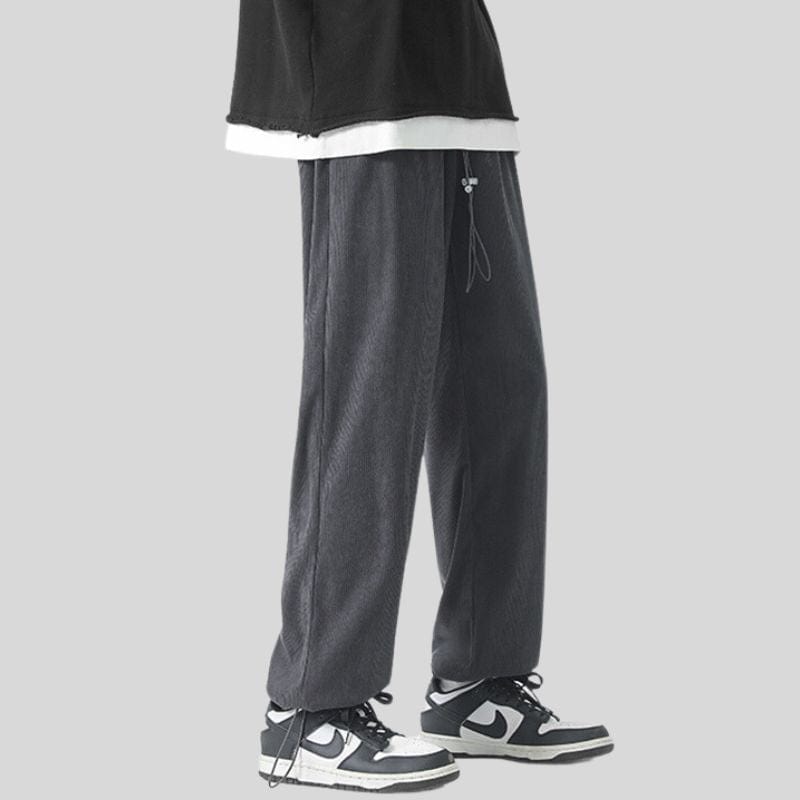 Pantalon-Velours-Gris-Homme