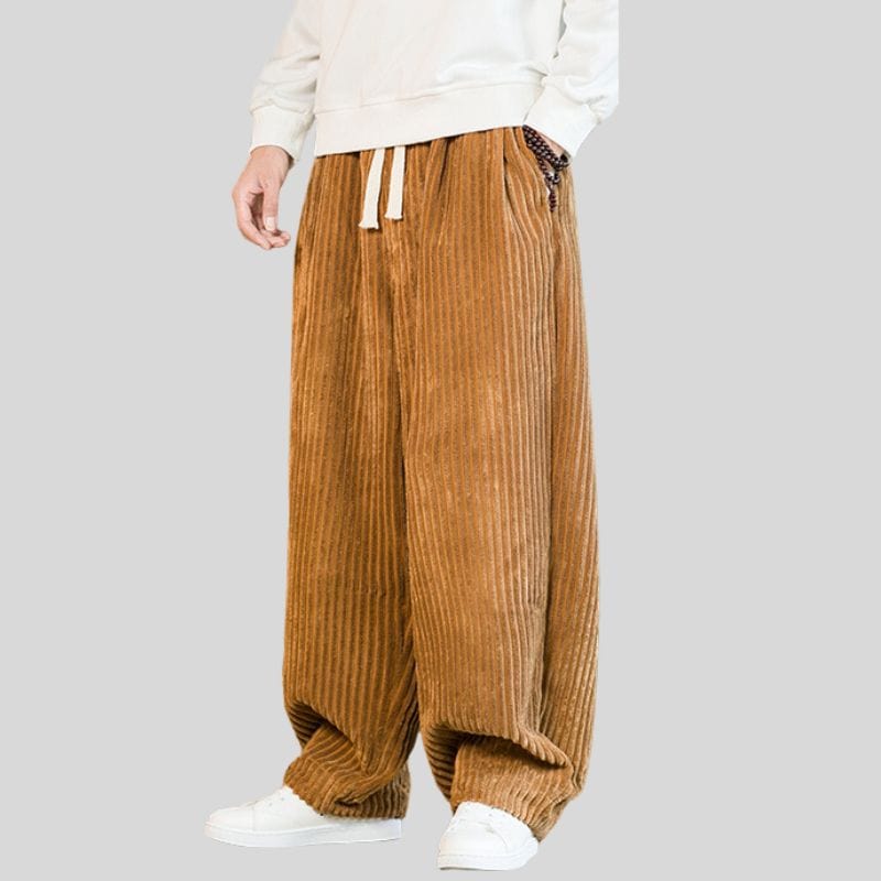 Pantalon-Velours-Homme-Grande-Taille