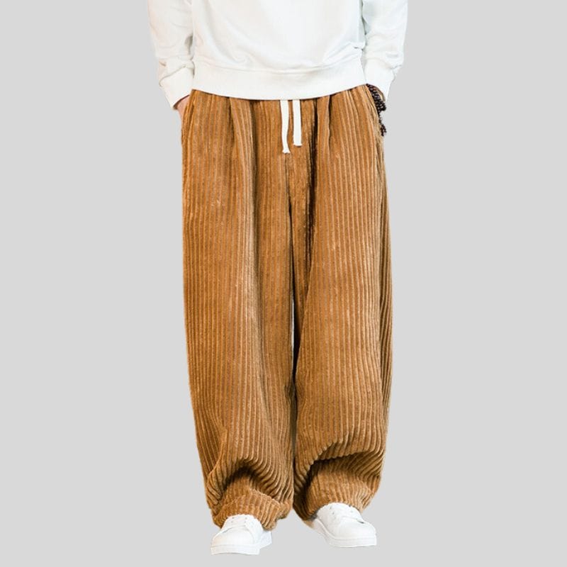 Pantalon-Velours-Homme-Grande-Taille