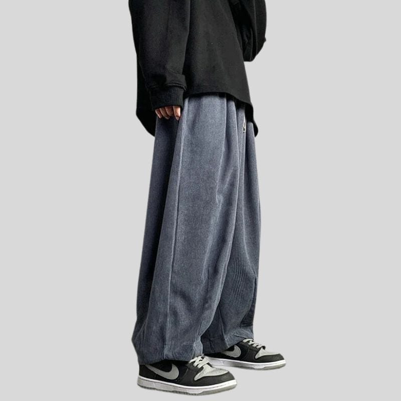 Pantalon-Velours-Homme-Gris