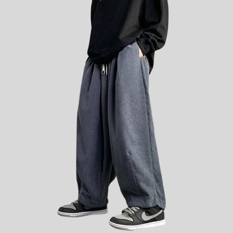 Pantalon-Velours-Homme-Gris