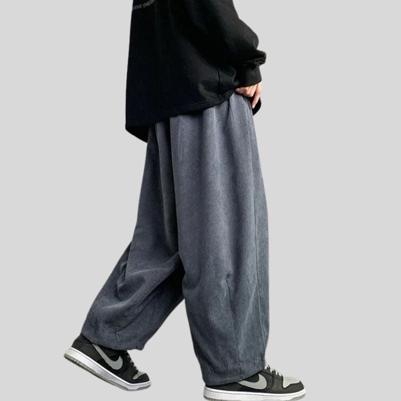 Pantalon-Velours-Homme-Gris