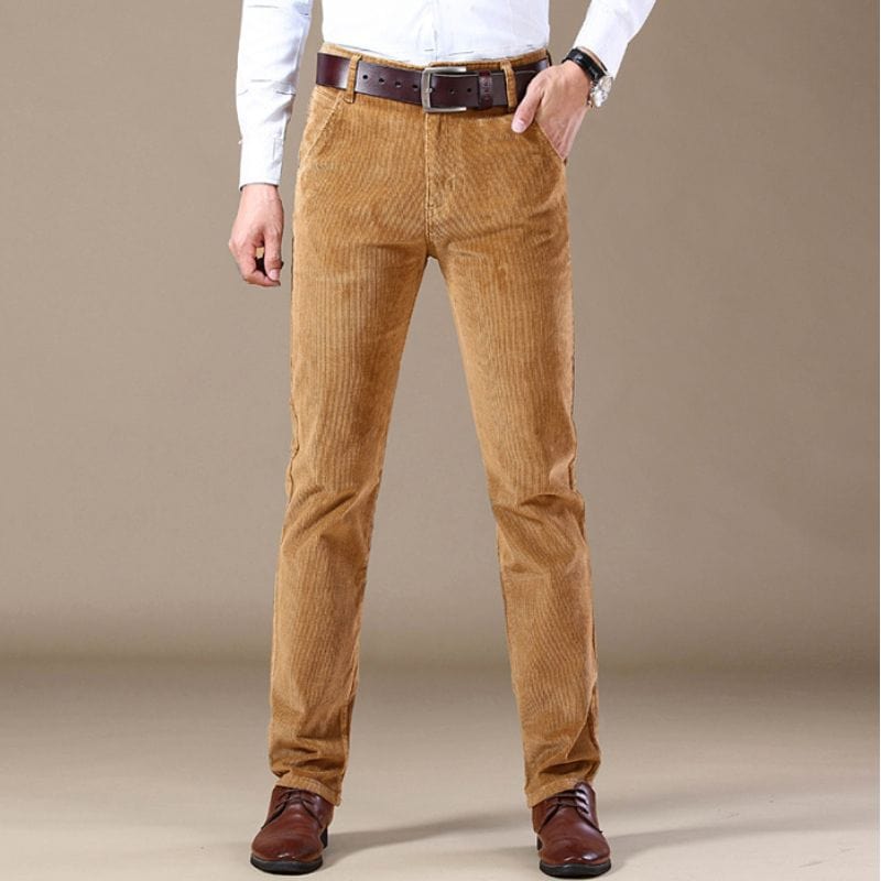 Pantalon Velours Homme Marron