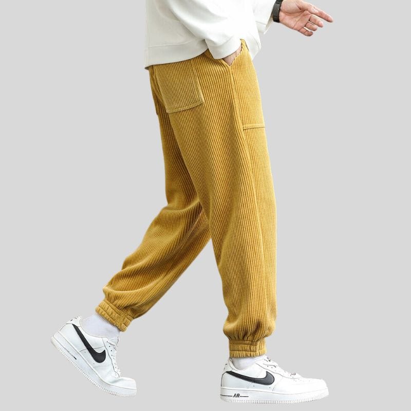 Pantalon-Velours-Jaune