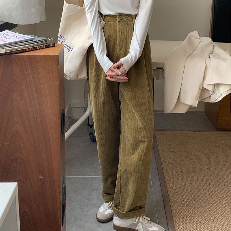 Pantalons-Velours-Femme