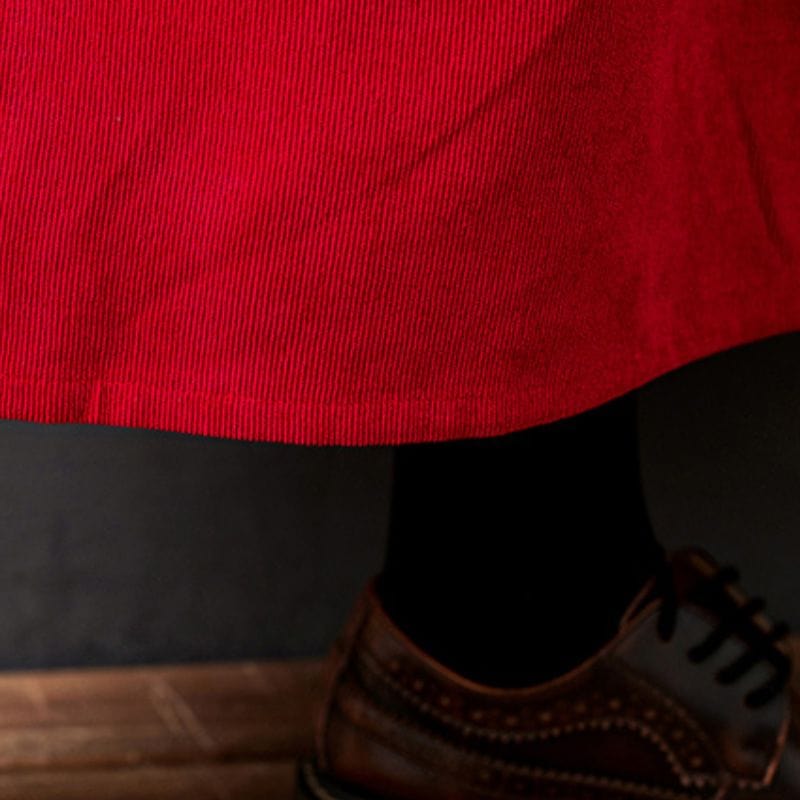 Robe-Chemise-Velour-Cotelé