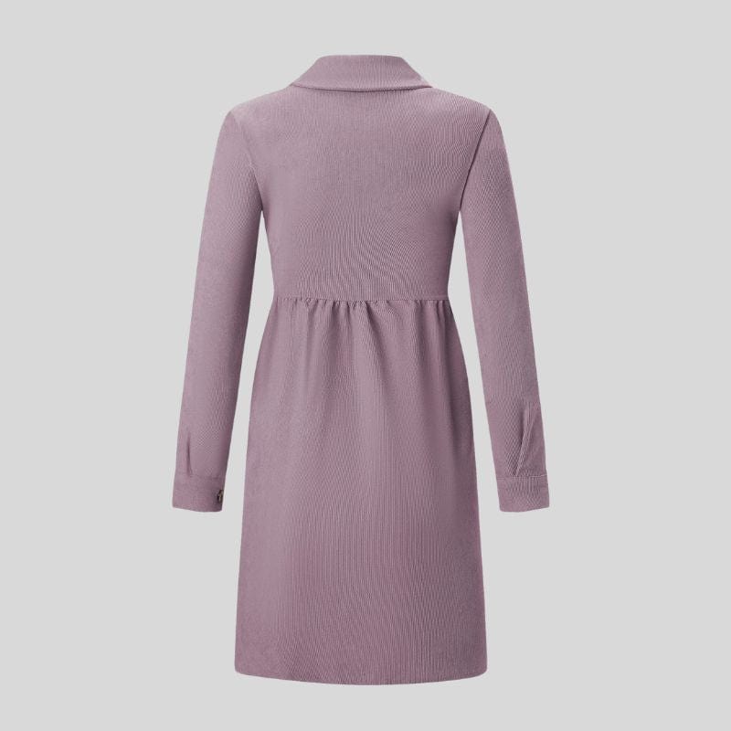 Robe-Chemise-Velours-Cotelé-Femme