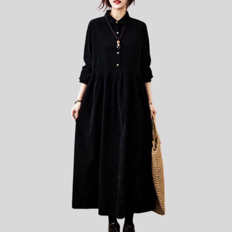 Robe-Chemise-Velours-Cotelé