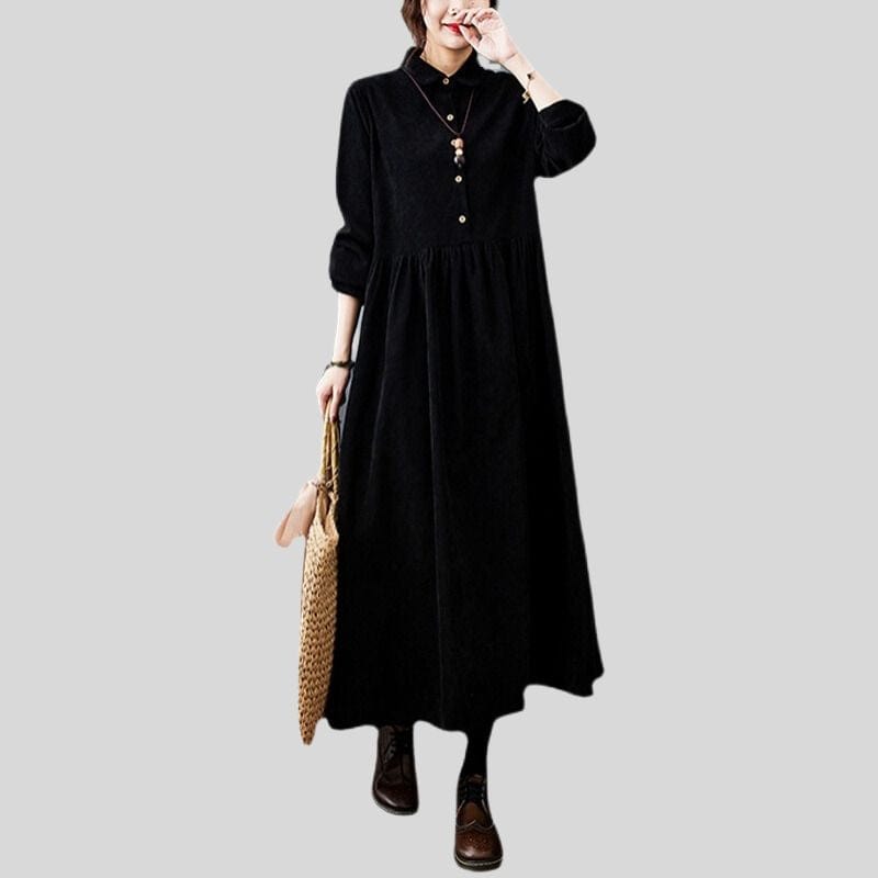 Robe-Chemise-Velours-Cotelé