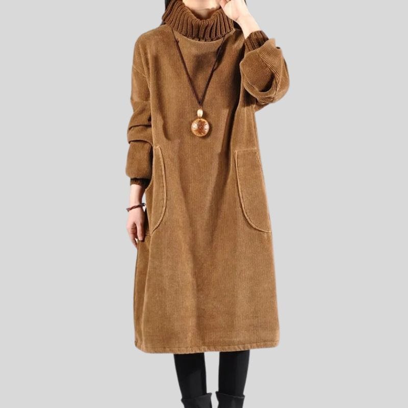 Robe-Velour-Cotelé