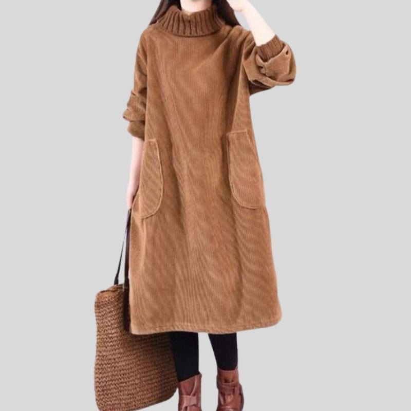 Robe-Velour-Cotelé