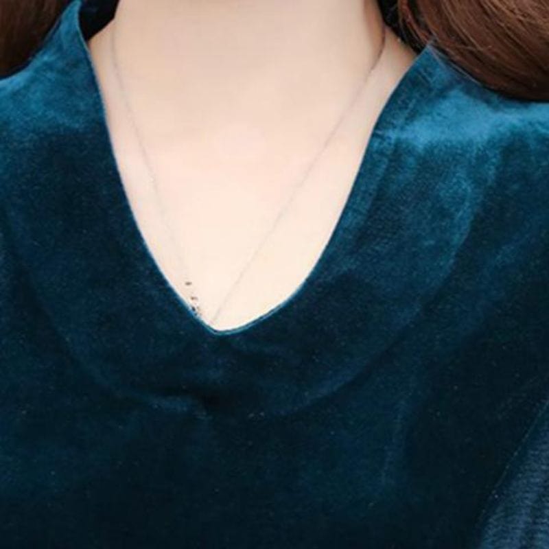 Robe-Velours-Bleu-Canard