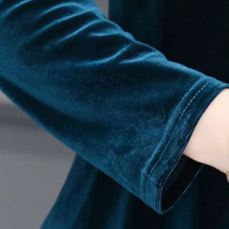 Robe-Velours-Bleu-Canard