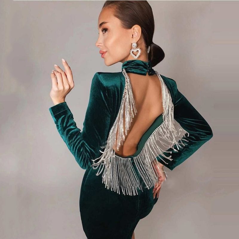Robe-Velours-Dos-Nu