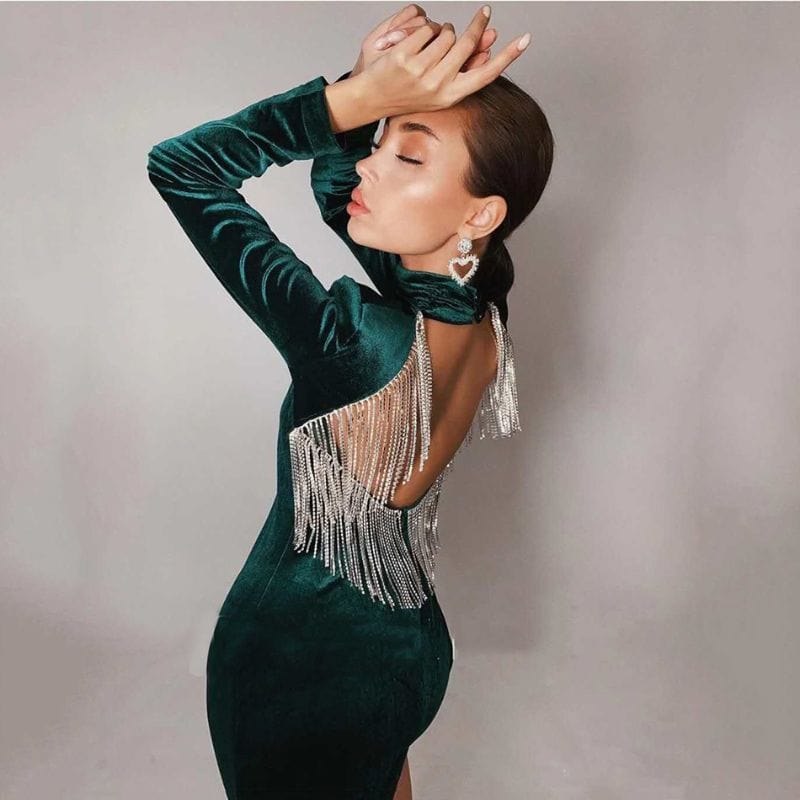 Robe-Velours-Dos-Nu