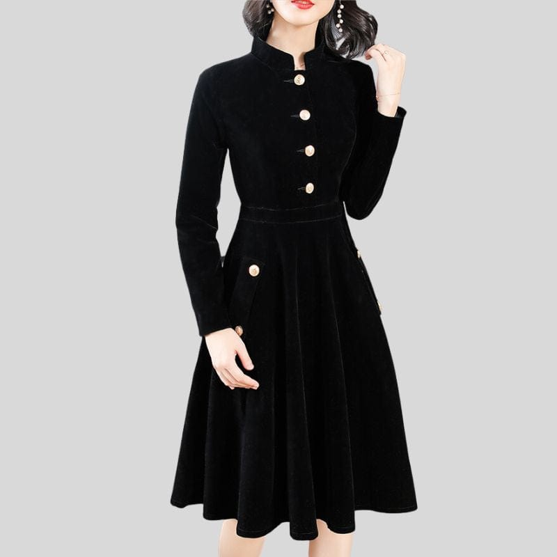 Robe-Velours-Femme