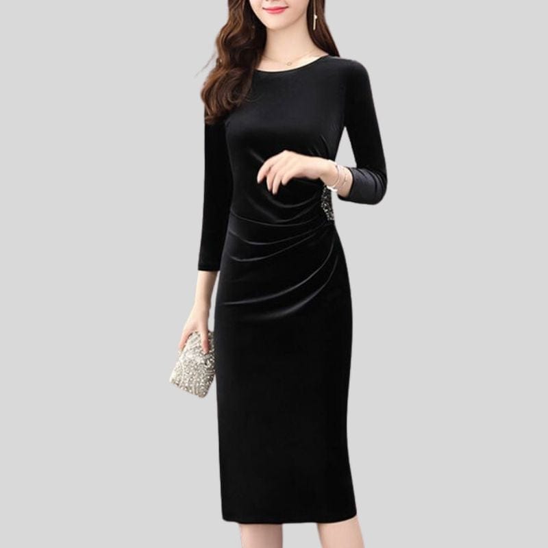 Robe-Velours-Noire